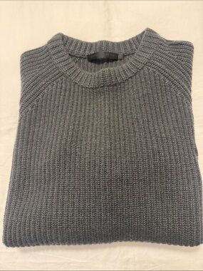 Jenni Kayne Women’s Cashmere Crewneck Rib-Knit Sweater - Gray